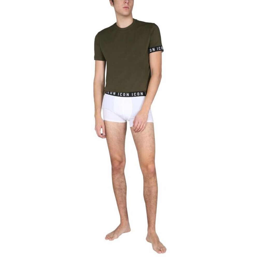 DSQUARED2 Men's Cotton Blend T-Shirt and Boxer Brief Set Men WHITE Underwear